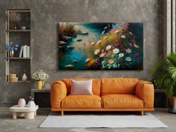 Dekoratif Kır Çiçekleri Kanvas Tablo - VOOV2448