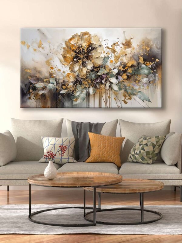 Abstract Flower Dekoratif Kanvas Tablo - VOOV2495
