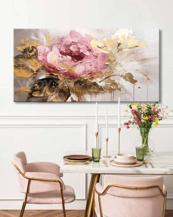 Abstract Art Flower Dekoratif Kanvas Tablo - VOOV2499