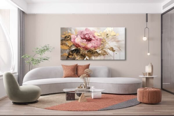 Abstract Art Flower Dekoratif Kanvas Tablo - VOOV2499