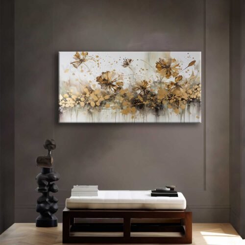 Abstract Art Flowers Dekoratif Kanvas Tablo - VOOV2565