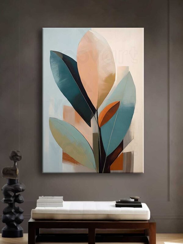 Dekoratif Yapraklar Kanvas Tablo - VOOV2574