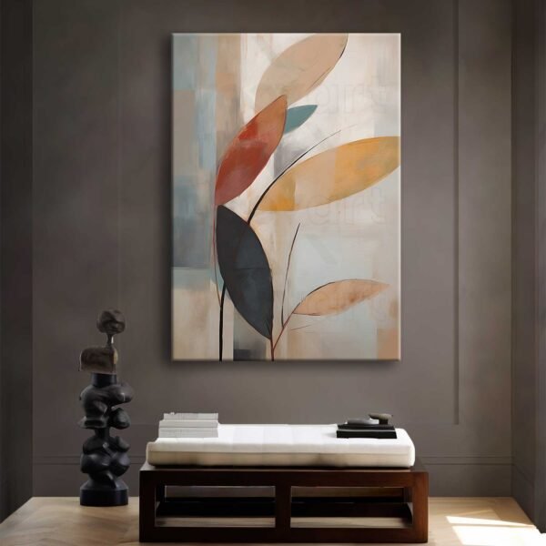 Dekoratif Yapraklar Kanvas Tablo - VOOV2575