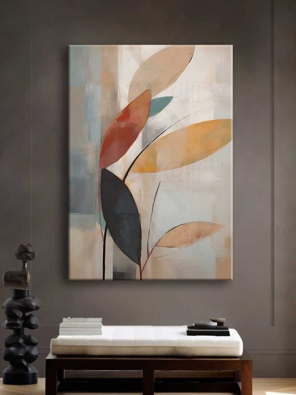 Dekoratif Yapraklar Kanvas Tablo - VOOV2575