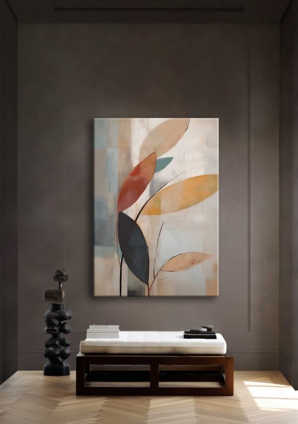 Dekoratif Yapraklar Kanvas Tablo - VOOV2575