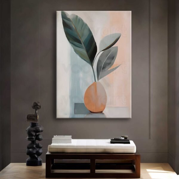 Dekoratif Yapraklar Kanvas Tablo - VOOV2576