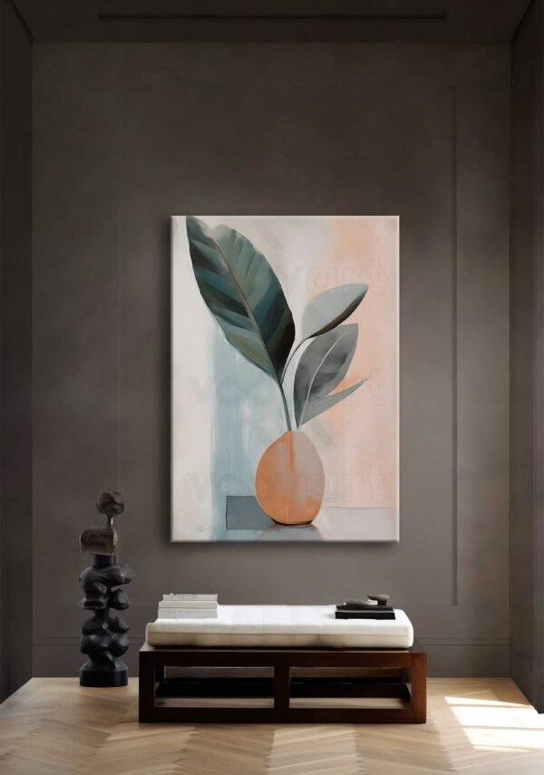 Dekoratif Yapraklar Kanvas Tablo - VOOV2576