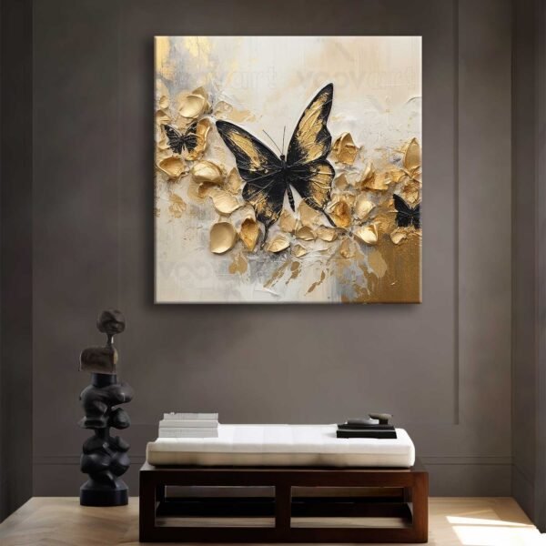 Premium Kelebek Dekoratif Kanvas Tablo - VOOV2578