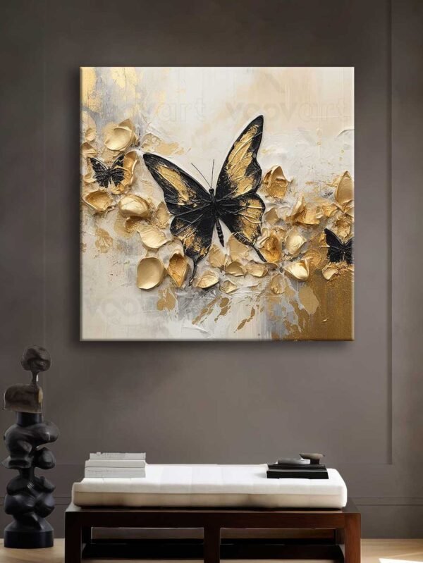 Premium Kelebek Dekoratif Kanvas Tablo - VOOV2578