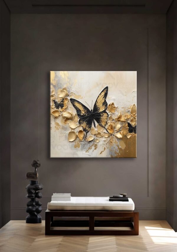 Premium Kelebek Dekoratif Kanvas Tablo - VOOV2578