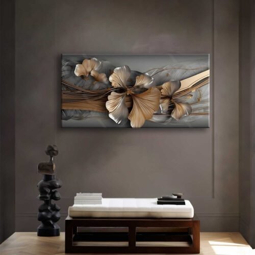 Dekoratif Yapraklar Kanvas Tablo - VOOV2590