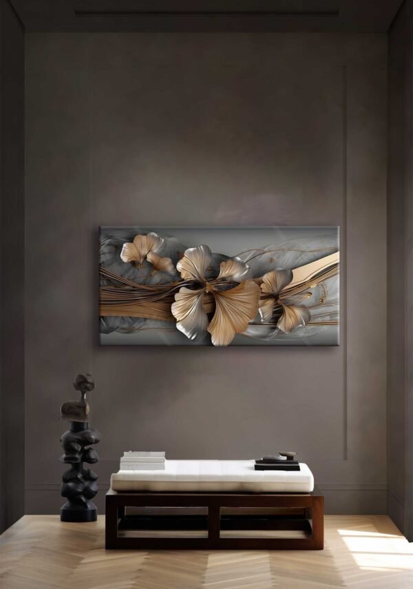 Dekoratif Yapraklar Kanvas Tablo - VOOV2590