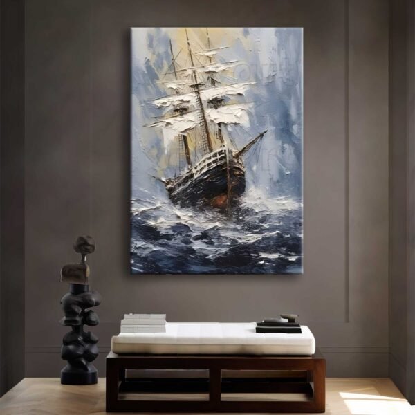 Yelkenli Gemi Dekoratif Kanvas Tablo - VOOV2627