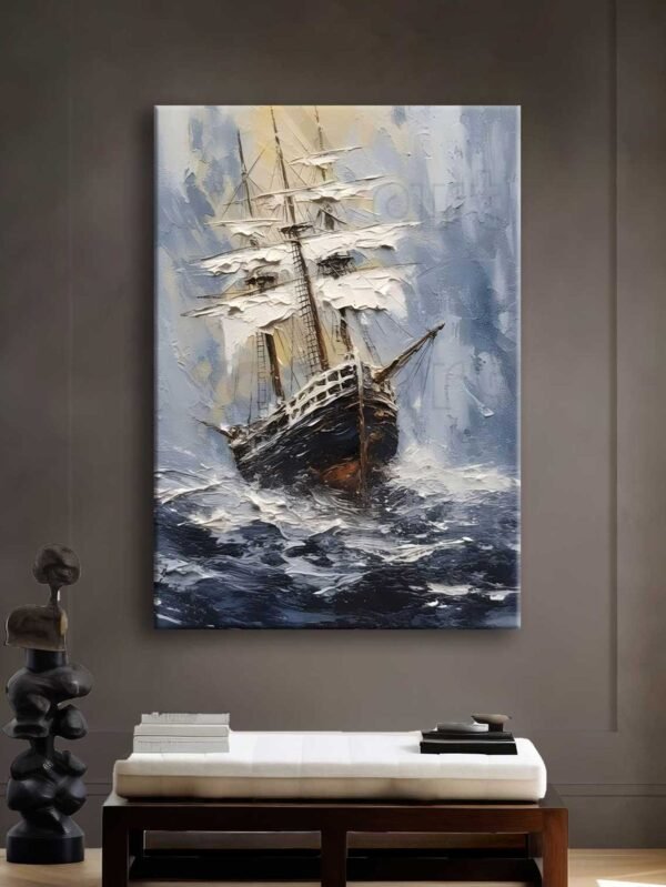 Yelkenli Gemi Dekoratif Kanvas Tablo - VOOV2627