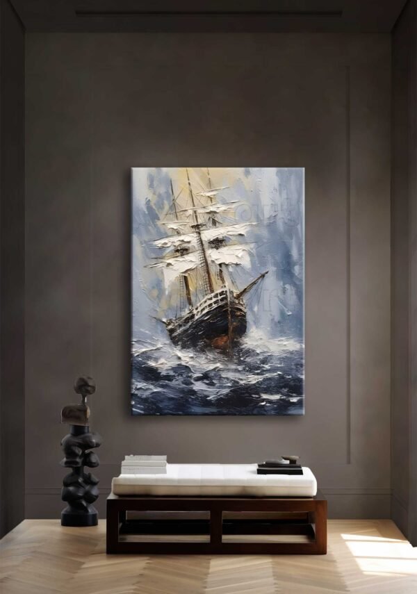 Yelkenli Gemi Dekoratif Kanvas Tablo - VOOV2627