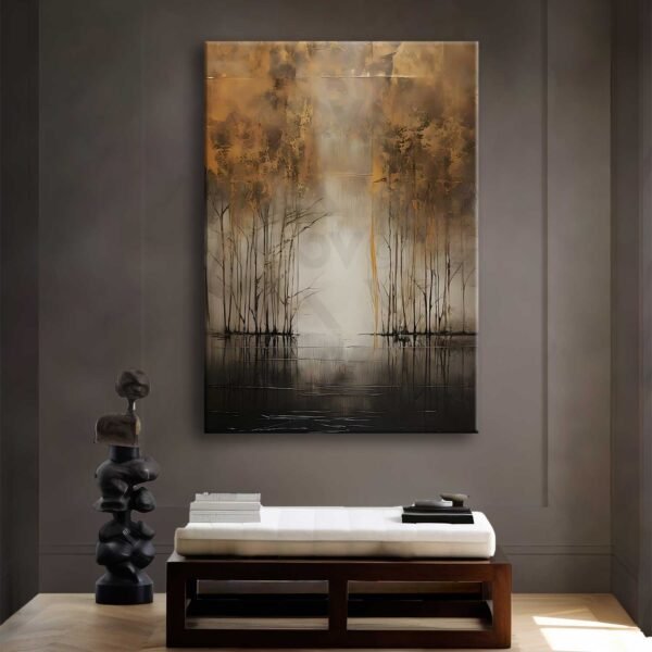 Soyut Ağaçlar Dekoratif Kanvas Tablo - VOOV2635