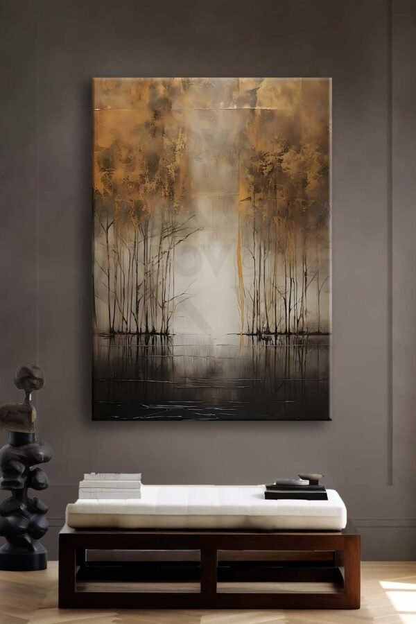 Soyut Ağaçlar Dekoratif Kanvas Tablo - VOOV2635