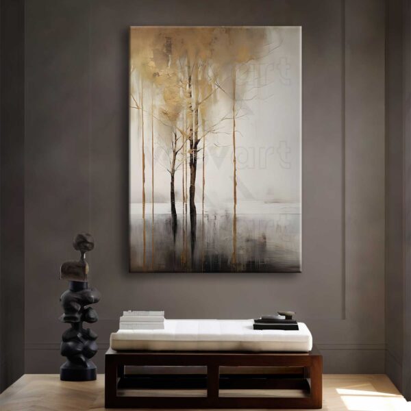 Soyut Ağaçlar Dekoratif Kanvas Tablo - VOOV2636