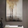Soyut Ağaçlar Dekoratif Kanvas Tablo - VOOV2636