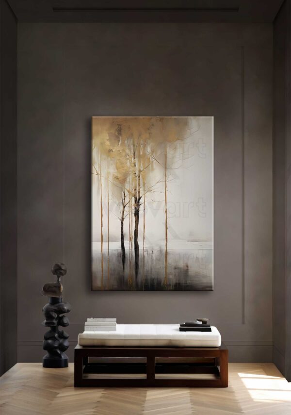 Soyut Ağaçlar Dekoratif Kanvas Tablo - VOOV2636