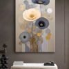 Soyut Çiçekler Dekoratif Kanvas Tablo - VOOV2638