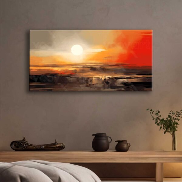 Soyut Gün Batımı Dekoratif Kanvas Tablo -VOOV2655