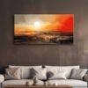 Soyut Gün Batımı Dekoratif Kanvas Tablo -VOOV2655