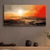 Soyut Gün Batımı Dekoratif Kanvas Tablo -VOOV2655