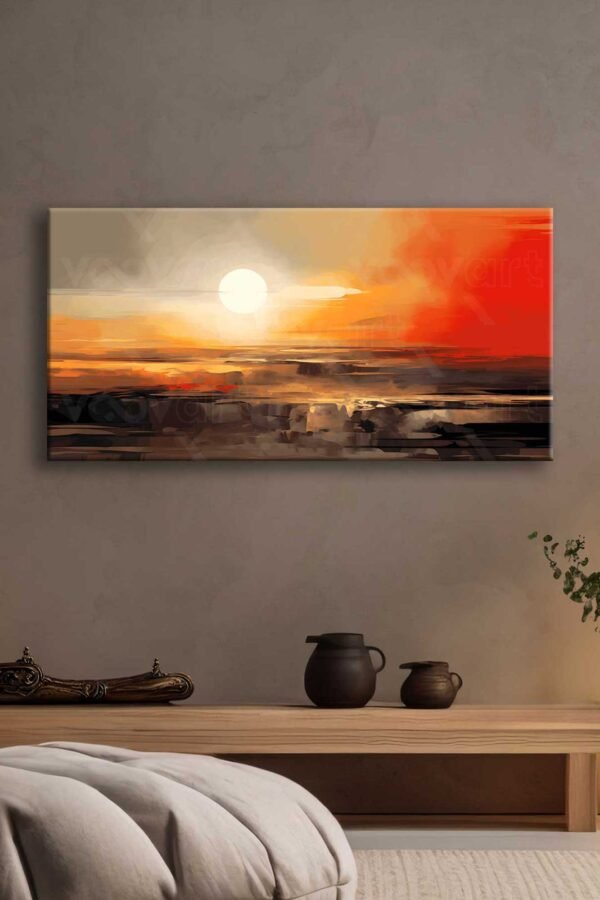Soyut Gün Batımı Dekoratif Kanvas Tablo -VOOV2655