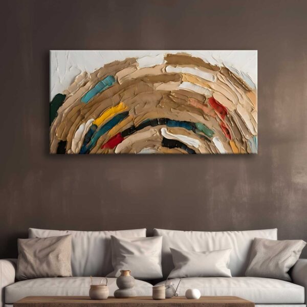 Soyut Gökkuşağı Dekoratif Kanvas Tablo -VOOV2657