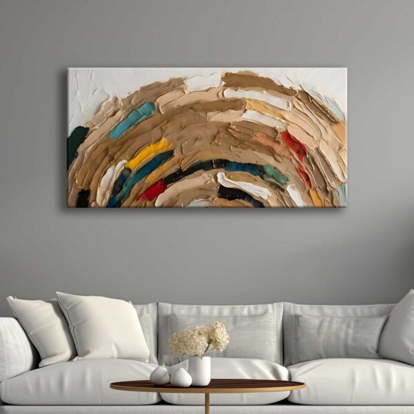 Soyut Gökkuşağı Dekoratif Kanvas Tablo -VOOV2657