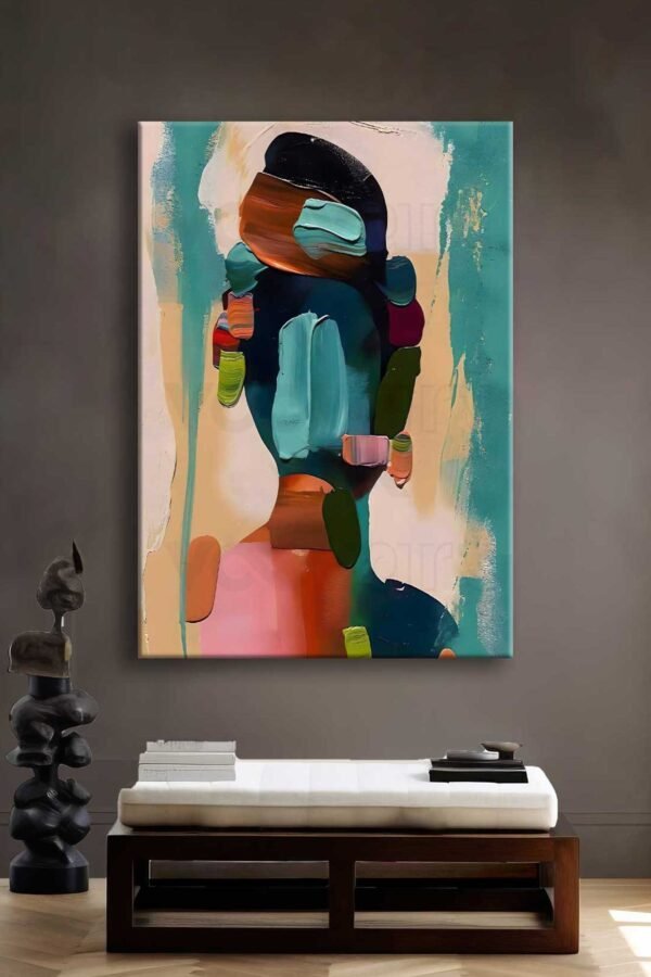 Abstract Women Dekoratif Kanvas Tablo - VOOV2658