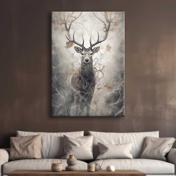 Dekoratif Geyik Kanvas Tablo - VOOV2659