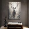 Dekoratif Geyik Kanvas Tablo - VOOV2659