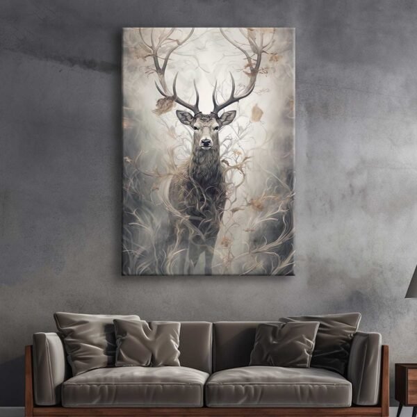 Dekoratif Geyik Kanvas Tablo - VOOV2659