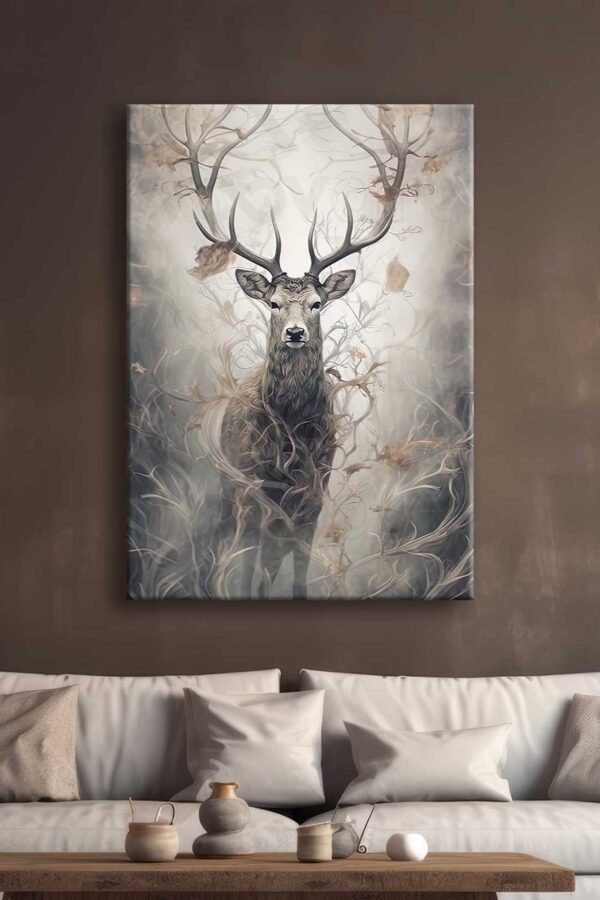 Dekoratif Geyik Kanvas Tablo - VOOV2659