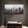 New York Şehir Manzarası Dekoratif Kanvas Tablo -VOOV2660