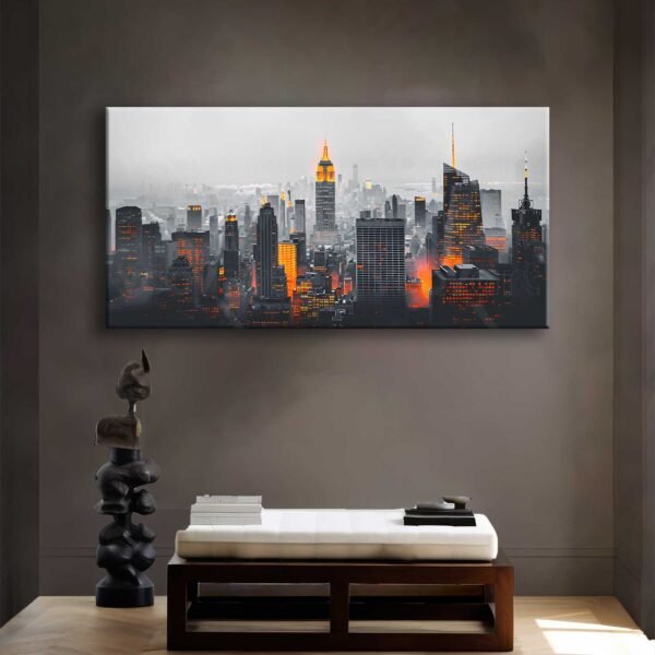 New York Şehir Manzarası Dekoratif Kanvas Tablo -VOOV2660