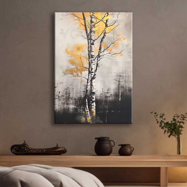 Soyut Ağaç Manzara Dekoratif Kanvas Tablo - VOOV2665