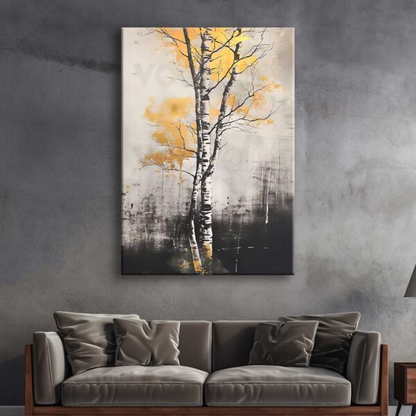 Soyut Ağaç Manzara Dekoratif Kanvas Tablo - VOOV2665