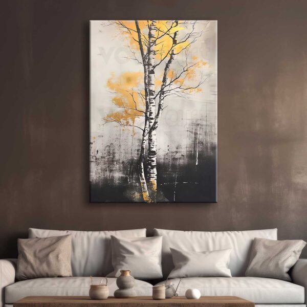 Soyut Ağaç Manzara Dekoratif Kanvas Tablo - VOOV2665