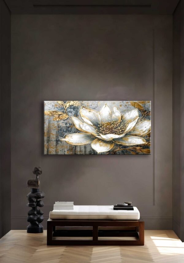 Soyut Zambak Çiçeği Dekoratif Kanvas Tablo - VOOV2683