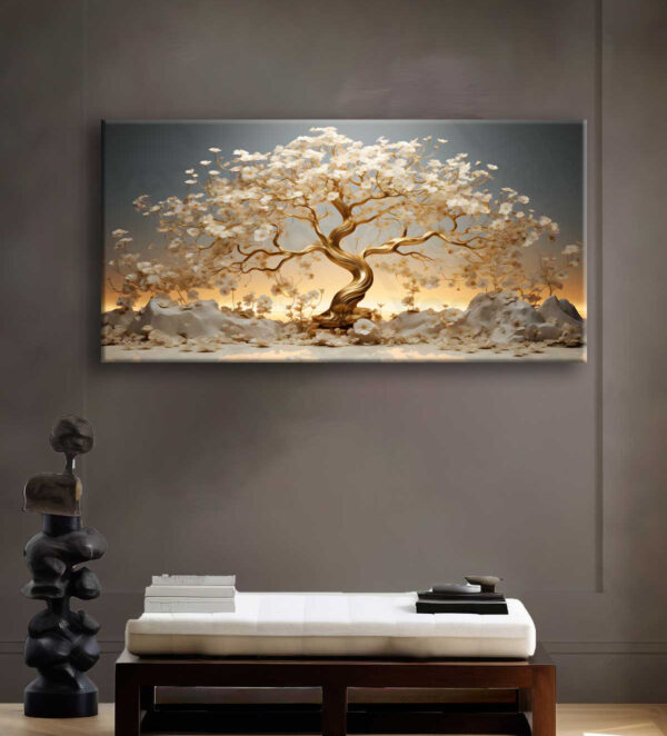 voov2700-1 Muhteşem Hayat Ağacı Dekoratif Kanvas Tablo - VOOV2700
