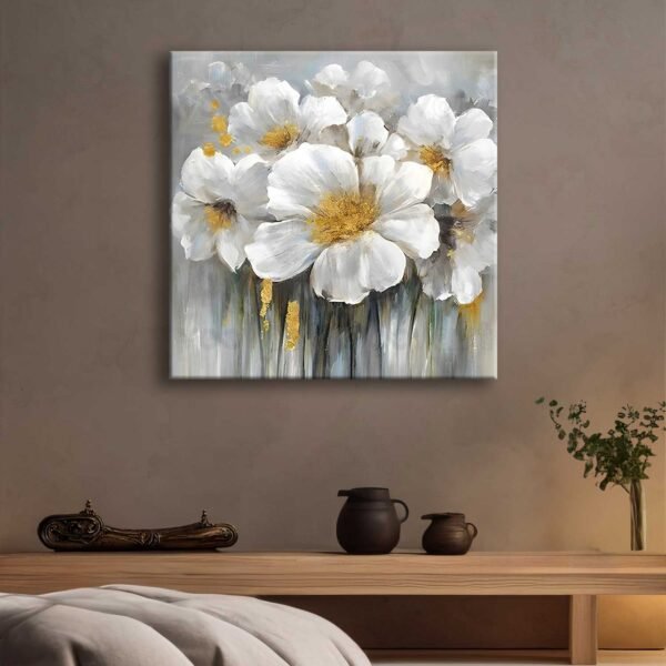 Dekoratif Soyut Çiçek Kanvas Tablo - VOOV2720