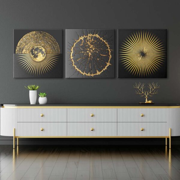 Kanvas Duvar Tablosu 3'lü Canvas Tablo Seti - VOOV4080