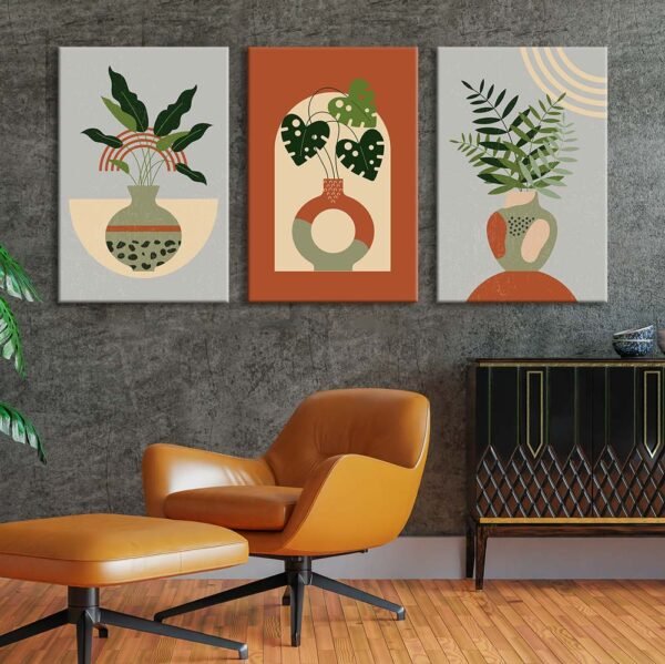 Kanvas Duvar Tablosu 3'lü Canvas Tablo Seti - VOOV4106