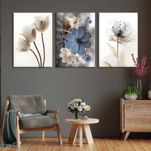 Kanvas Duvar Tablosu 3'lü Canvas Tablo Seti - VOOV4126