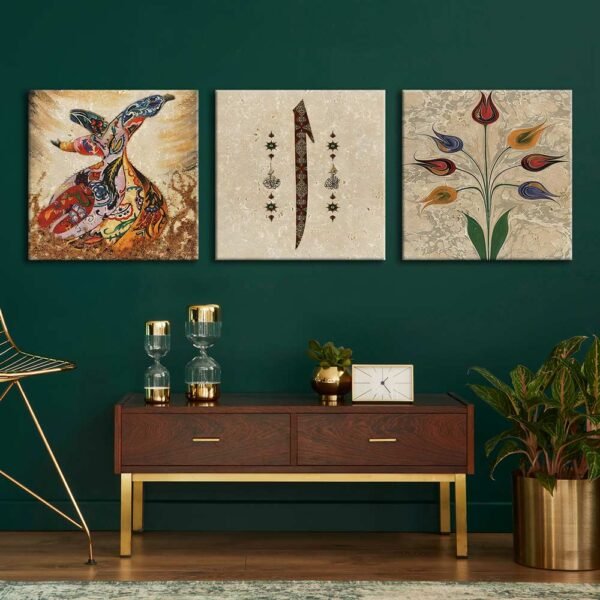 Kanvas Duvar Tablosu 3'lü Canvas Tablo Seti - VOOV4148