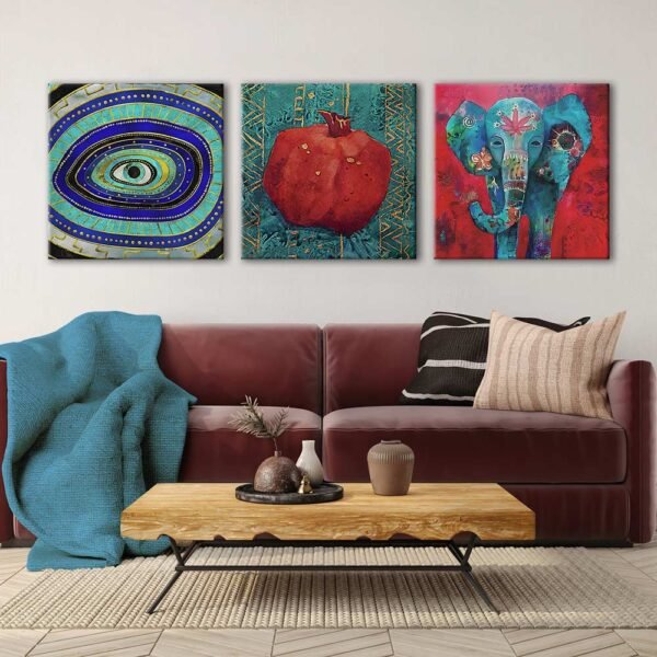 Kanvas Duvar Tablosu 3'lü Canvas Tablo Seti - VOOV4151