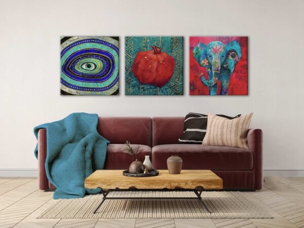 Kanvas Duvar Tablosu 3'lü Canvas Tablo Seti - VOOV4151